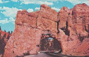 red-canyon-tunnel-utah-vintage-postcard